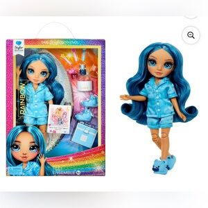 Rainbow High Jr High PJ Party Skyler Blue 9” Posable Doll